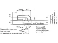 ZP-KTK90H6BE Петля угловая 90° GTV короткое плечо с ответ. планкой Н=6 без евровинта <100>