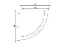 MF-110 ВА Кронштейн полки (175х17х185) бронза <24>
