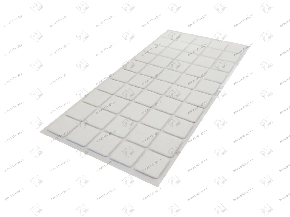 Подпятник фетровый Pacific PC 6020 WH 20*20мм, белый (на листе-50) <50/600> 1