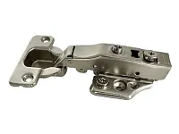 Петля накладная 0мм (без пружины) 48мм, планка Н=2, 3D, CLIP-ON, 2 накладки+4 самореза, никель