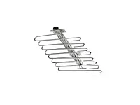 Выдвижная вешалка частичного выдвижения, RU-011а, верхнее крепление (Г453xШ325хВ80мм) хром