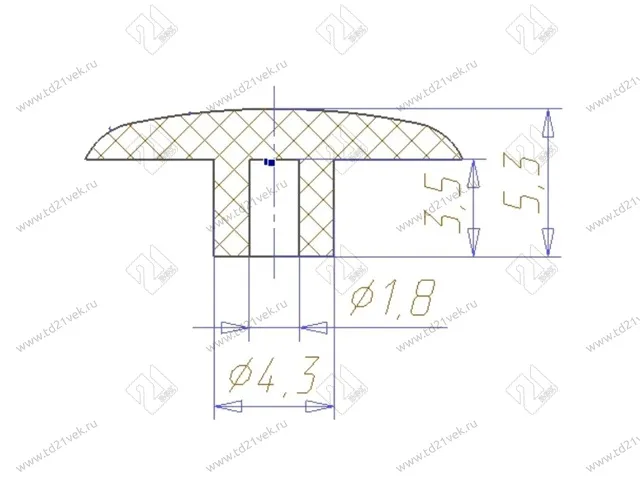 Заглушка для конфирмата, бежевая матовая, 1 упак.=1000 шт. 3
