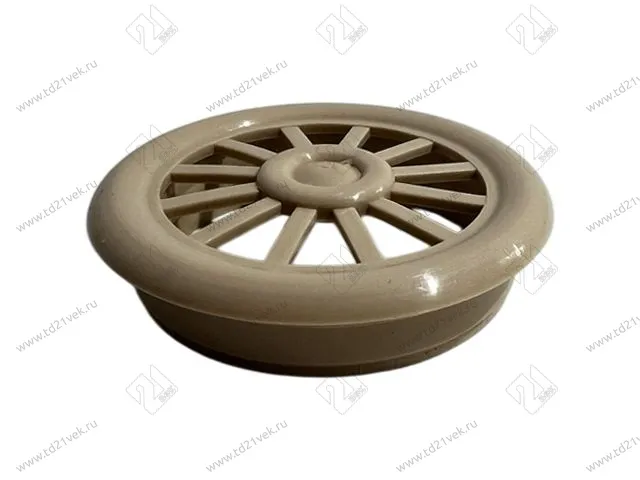 Вентиляционная решетка d40/46, h12 мм, бежевая 1