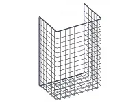 Корзина для белья в базу 400 мм, 340х525х230 мм, металлик, с креплением на дверцу, крепёж 4 шт. в комплекте