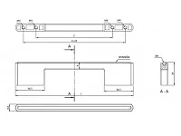 UZ-ASTI192/224-01 Ручка ASTI, 192/224 мм, хром <25>