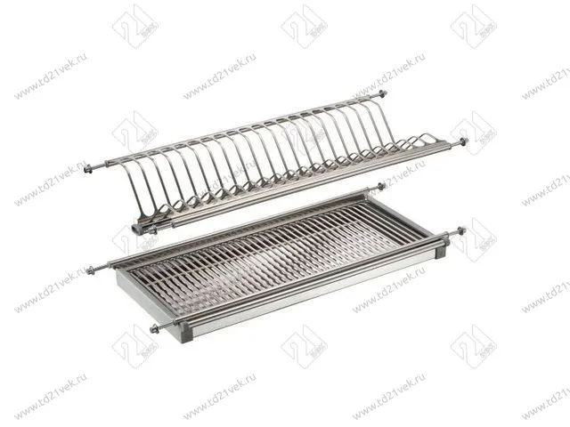 LE 900 Сушка д/посуды 900мм двухуровневая с поддоном,нерж.сталь <1/5> 1
