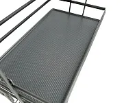 Бутылочница 400, нижнее крепление, плоский прут, 450х340х535 мм,  пластиковый поддон, антрацит