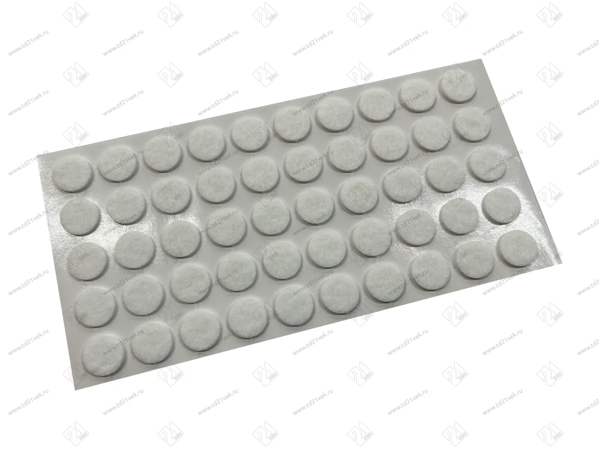 Подпятник фетровый Pacific PC 6118 WH d=18 мм белый (на листе-50) <50/600> 1