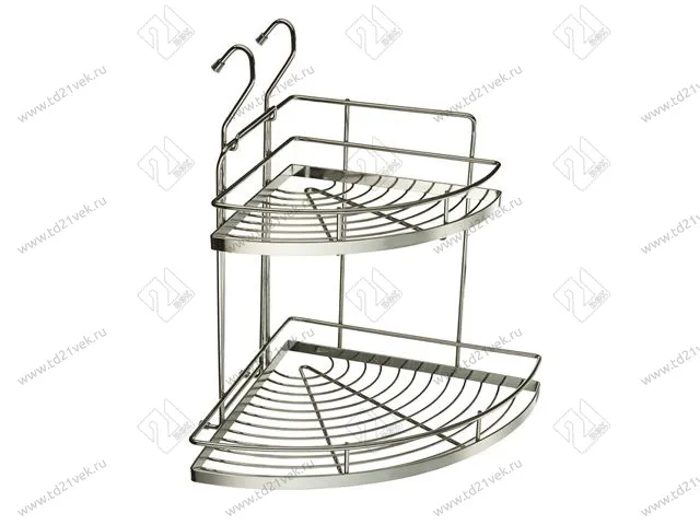 YJ-G209 Полка угловая 2-х ярусная (320х320х440) хром <2> 1