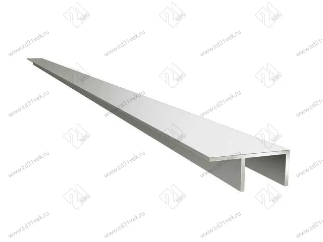 Планка угловая алюм. для стеновых панелей 4мм (F-обр) 1020 L=600 <100> 1