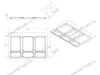 S-2552-G Система сортировки в базу 800 мм, Starax Order, 3 ведра, серый превью 4