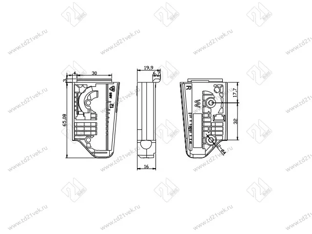 Навес мебельный регулируемый, ABS, левый, пластик, белый 3