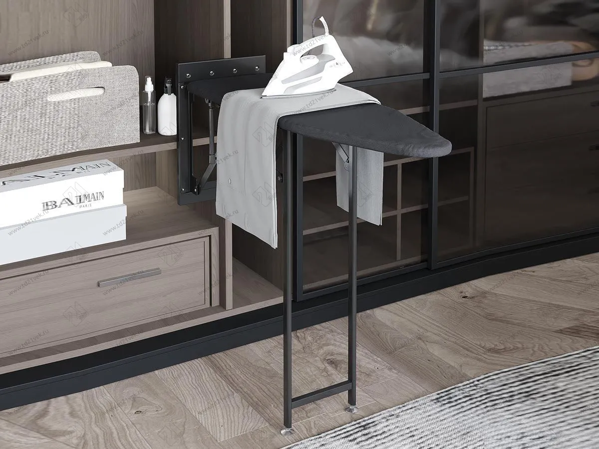 S-6611-A  Встроенная гладильная доска, Starax, (150х340х1480 мм), антрацит 1