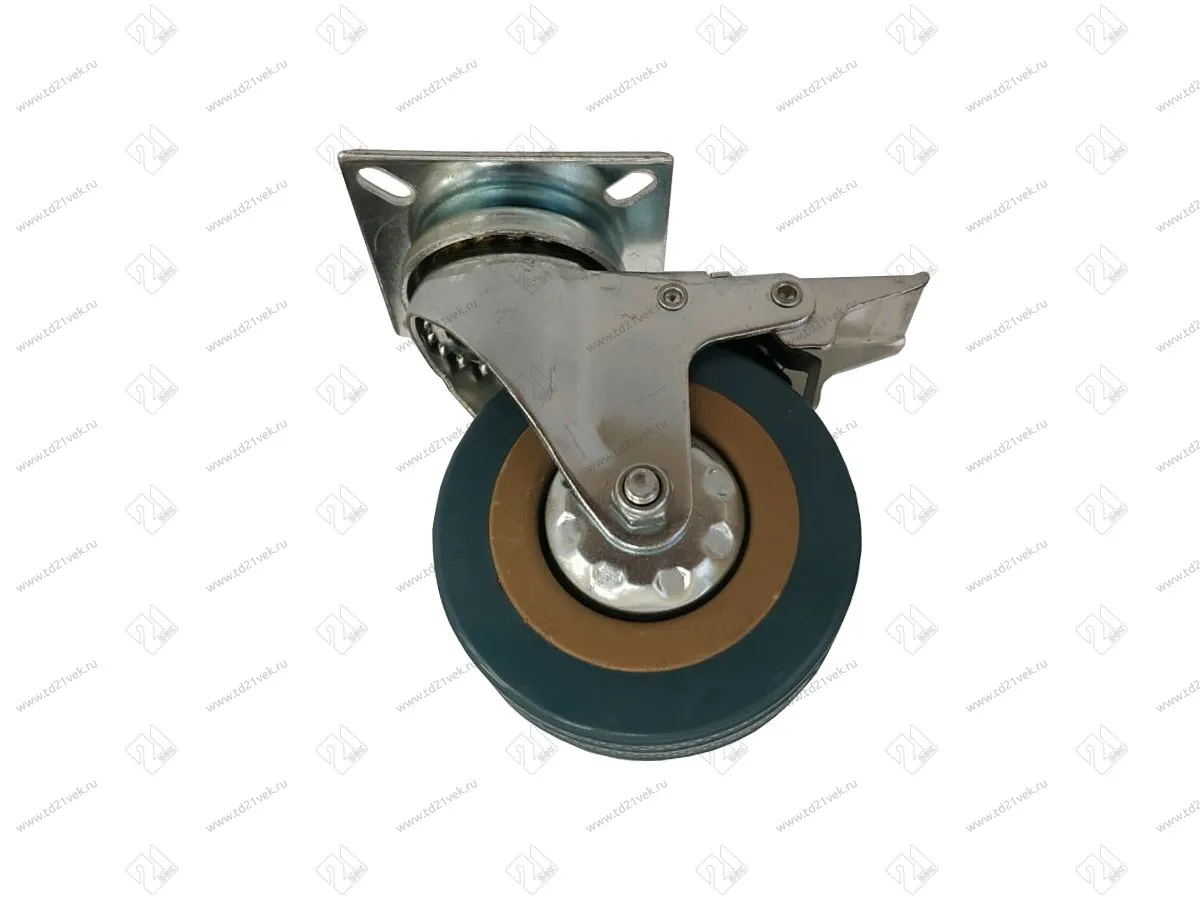 13-20-75 DB Колесо пов. на пл-дке с мет.тормозом нагрузка-50кг, d=75, h=102. (ПВХ) / 353 080280 <70> 1