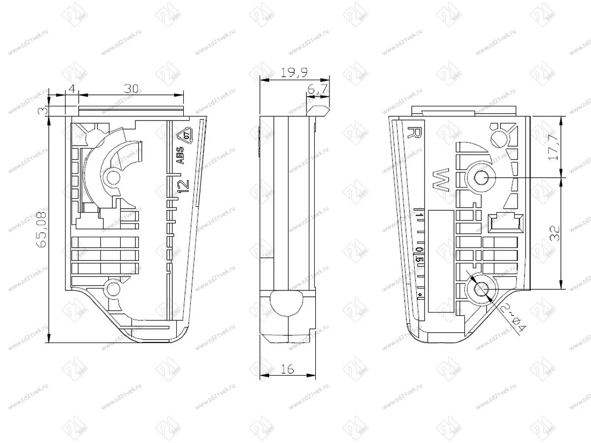 Навес мебельный регулируемый, ABS, левый, пластик, белый 2