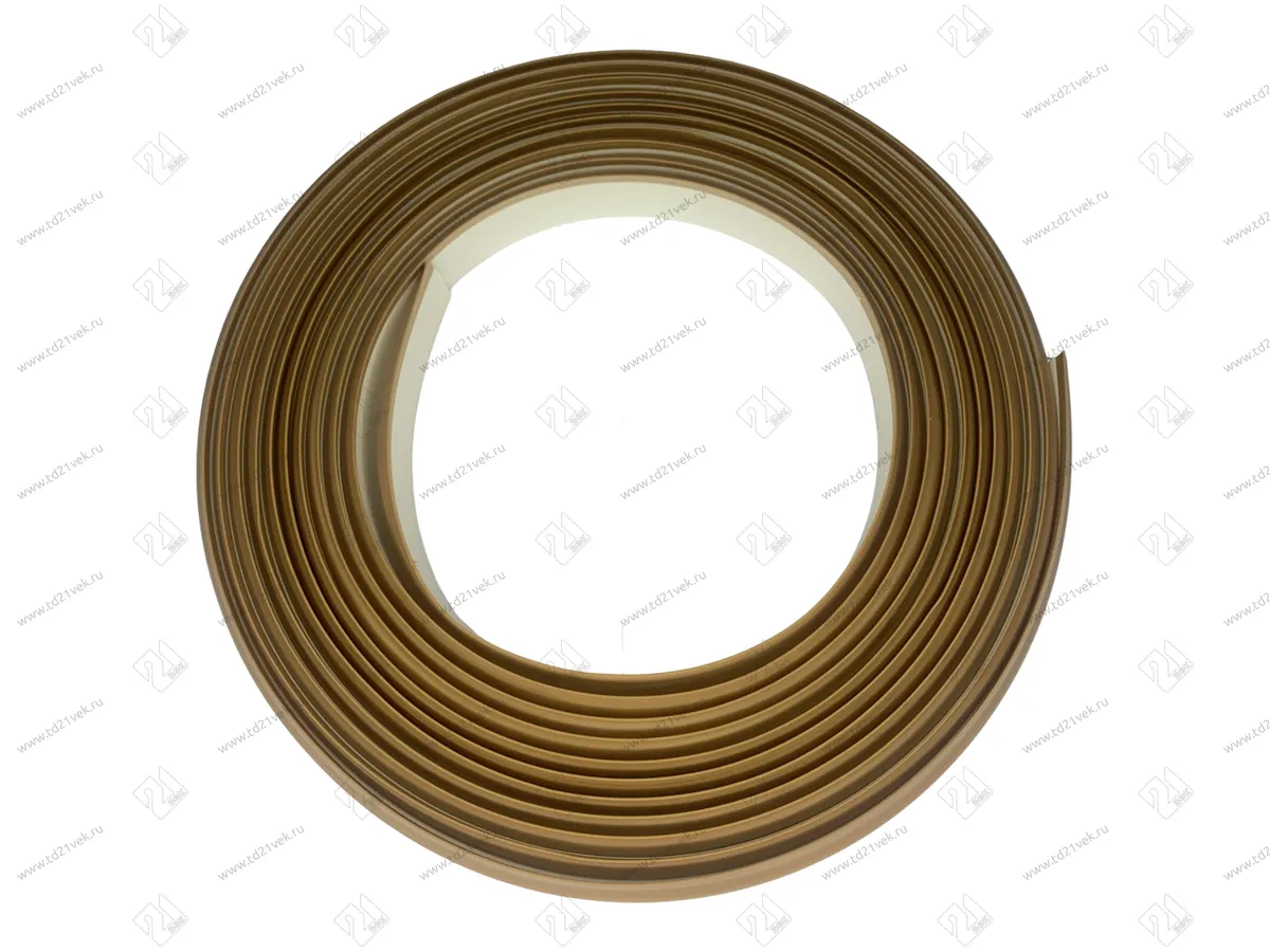 Уплотнительный гибкий плинтус для столешницы Аврора 9мм, 1 боб = 5м, коричневый 2