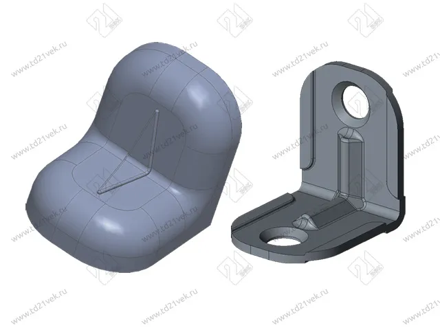 Уголок крепежный 20х20х16 мм, серый c пластиковой крышкой 1