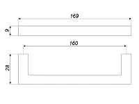 RS043BL.4/160 Ручка-скоба ,  черный матовый <35>