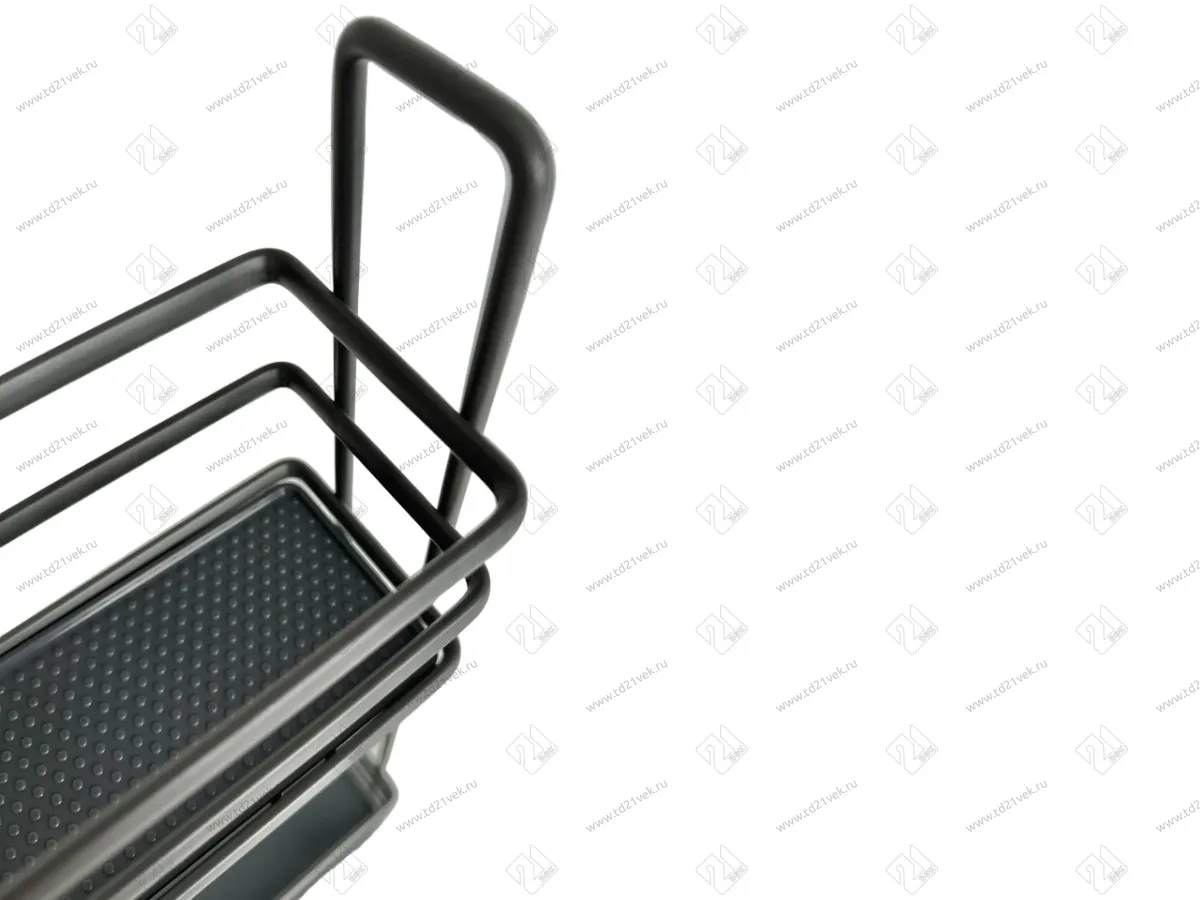 Бутылочница 150, левая, плоский прут, 450х90х535 мм, пластиковый поддон, антрацит 2