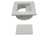 Заглушка кабель-канала, 66х66х22мм, d60мм, белый