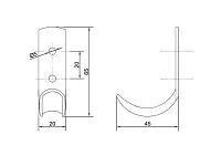 Крючок-вешалка № 7, цинк <300>