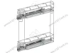 S-2606-C Бутылочница 150, Starax, 45 градусов, 2-х ярусная, направляющие Blum Tandem, (106х465х495 мм), полное выдвижение, левая, хром превью 4