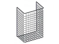 Корзина для белья в базу 400 мм, 340х525х230 мм, черный, с креплением на дверцу, крепёж 4 шт. в комплекте