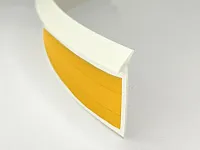 Уплотнительный гибкий плинтус для столешницы Аврора 7мм со скотчем, 1 бобина 5м, белый