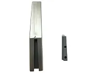 Пластиковый крючок, двухрожковый, большой, матовый хром