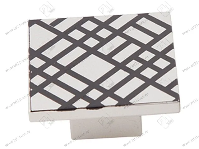 Ручка-кнопка К8 пластик, металлик/геометрия <300> 1