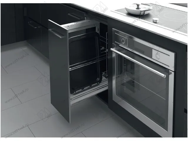S-2891-C Выдвижная система для противней в базу 350 мм, Starax, (310х475х640) правая, хром 4