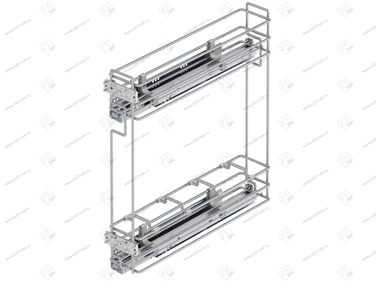S-2414-C  Бутылочница 150, Starax, 2-х ярусная, направляющие Blum Tandem,  (106х475х495 мм), полное выдвижение, левая 2