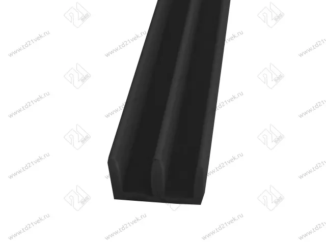 Направляющие для стекла 2м., черный 1