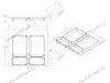 S-2532-G Система сортировки в базу 600 мм, Starax Order, 2 ведра, серый превью 3