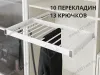 S-6710-W Брючница в базу 900 мм, Starax, (860-890х475х70 мм), направляющие Blum Tandem, белая превью 1