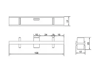Соединительный профиль к цоколю, декор орех экко <>
