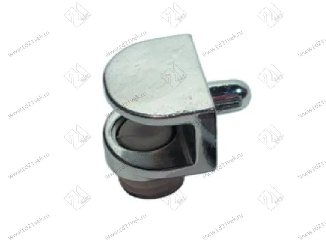 Полкодержатель для стеклянных полок толщиной 5-9 мм, со штоком, никель 1