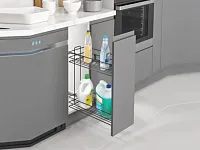 S-2444-08-A Бутылочница 250, Starax, 2-х ярусная, направляющие Blum Tandem, выдвижение 7/8, (203х475х495), правая, антрацит