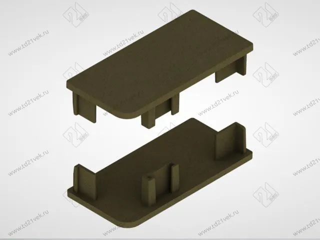 Г-образный комплект закрытых заглушек (2 шт.) №6 шампань <10> 1