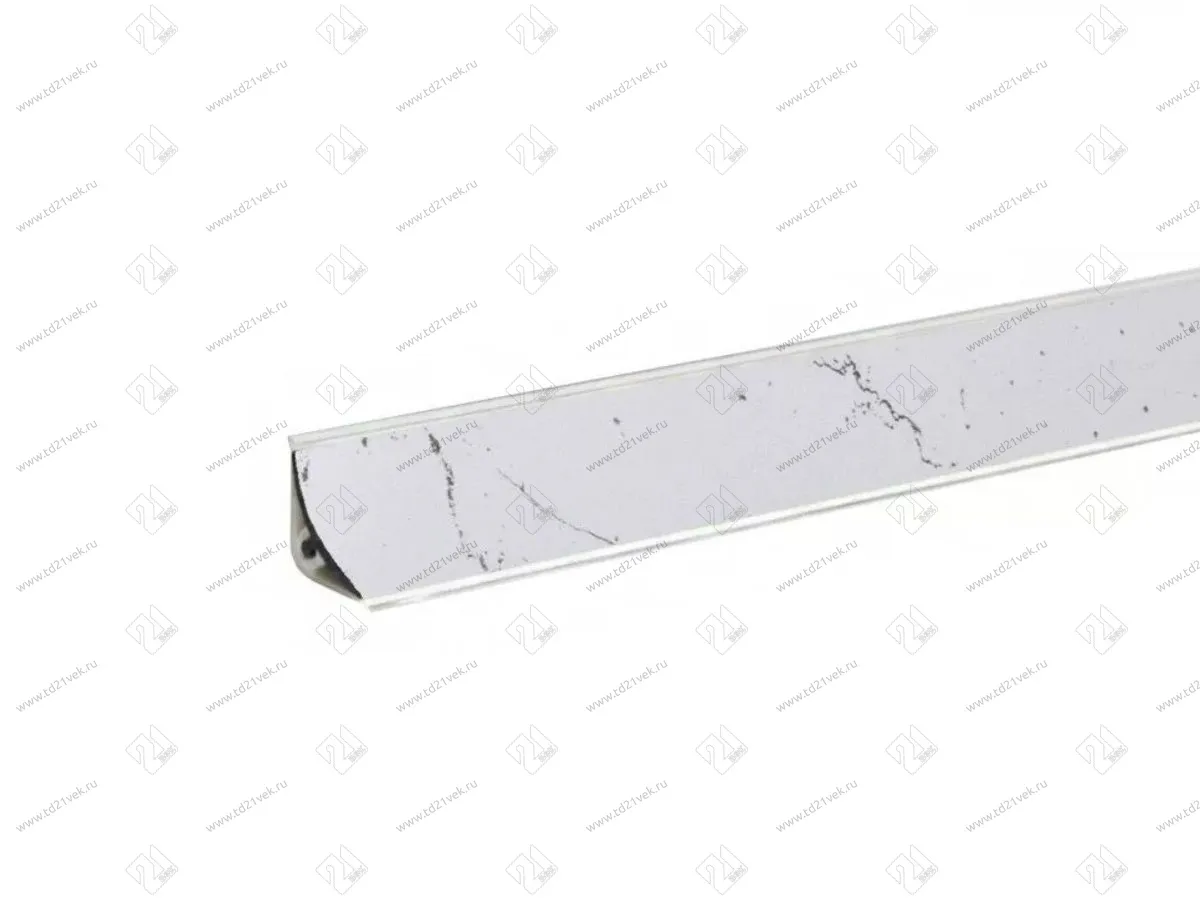 Плинтус RUS LB 15 (14) Мрамор Марквина белый 3,0 м (№ 600) <1/30> 1