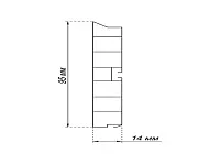 Цоколь кухонный 4м, H100, дуб капучино, лен