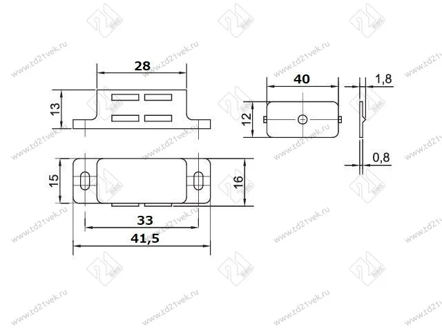Магнитная защёлка (белая)<48/1920> 2