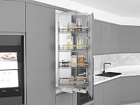 S-1422-C Шкаф-колонна поворотная в базу 450 мм, Starax, 4-х ярусная, (380x510x1250-1400 мм)