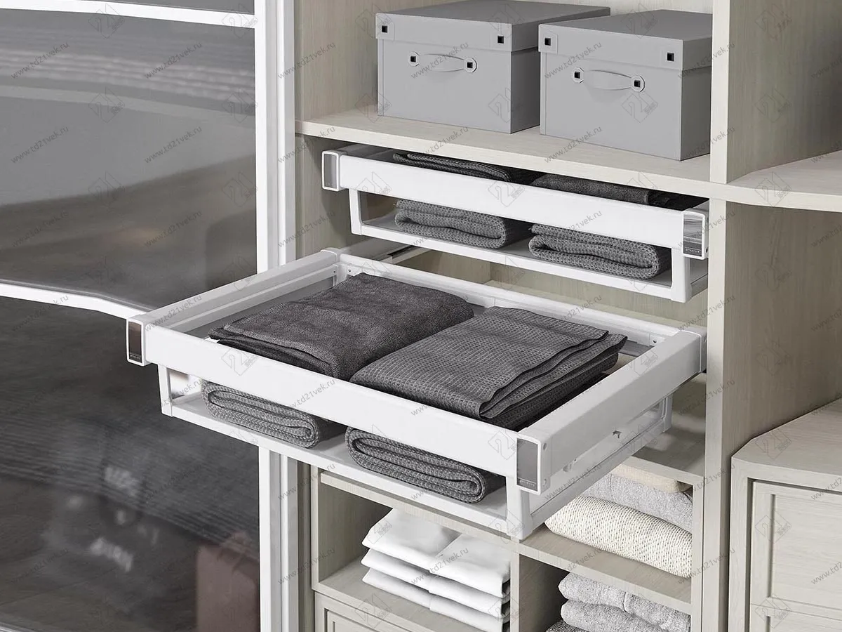 S-6703-W Корзина для белья в базу 800 мм, Starax, (760-790х475х150 мм), белая 1