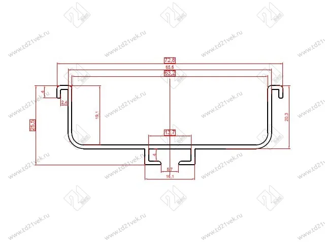 С-образный профиль L=4050 (4466) (белый глянец) <6> 2