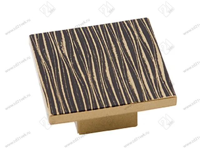 Ручка-кнопка К8 пластик, золото металлик/зебра <300> 1