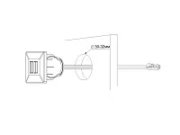 06.800.01.326 USB-розетка, врезная, квадратная, 2хUSB CHARGE-K, max. 3,4A, провод 2м c LED кон., 37х37х31.3мм, серебристый