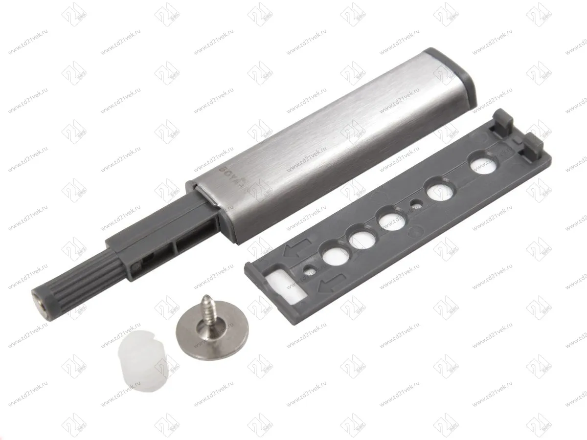 AMF13/SST  Упор-защелка фасада c толкателем push-to-open и магнитом , корпус нерж. сталь <200> 2