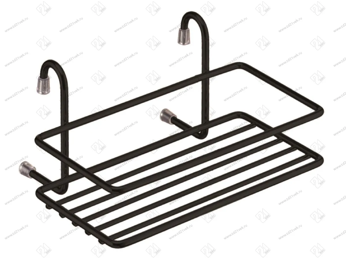 MX-061 BL Полка малая короткая, Д200 Ш150 В100, черный матовый <24 > 1