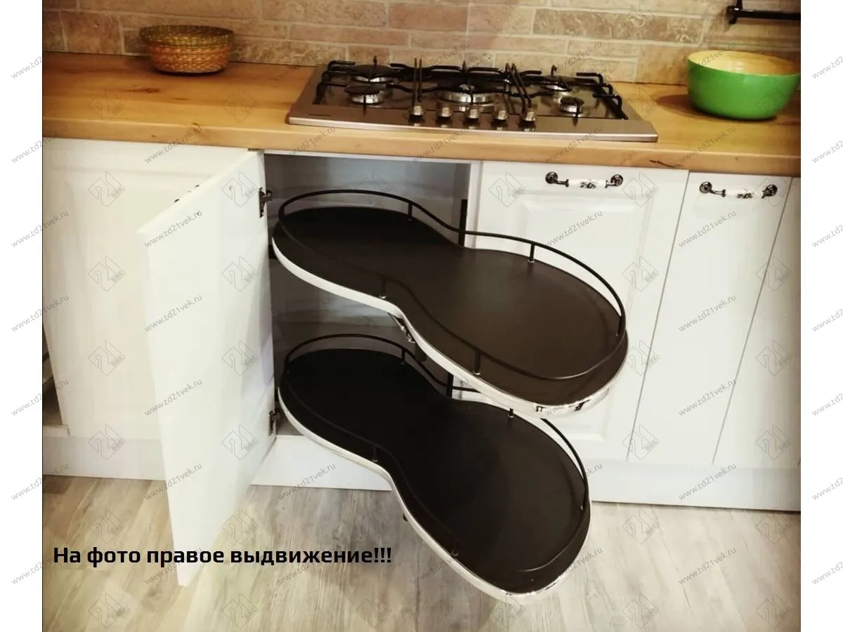 S-3013-A Волшебный угол "Лепесток" в базу 450 мм, Starax, (850х475х600 мм), левый, антрацит 1